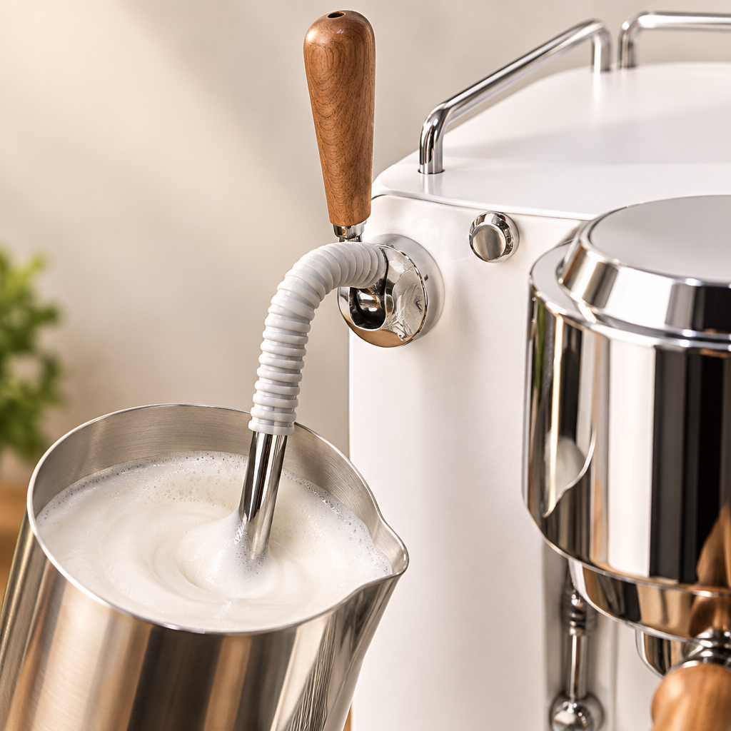 Hambach M2 steam wand texturing milk