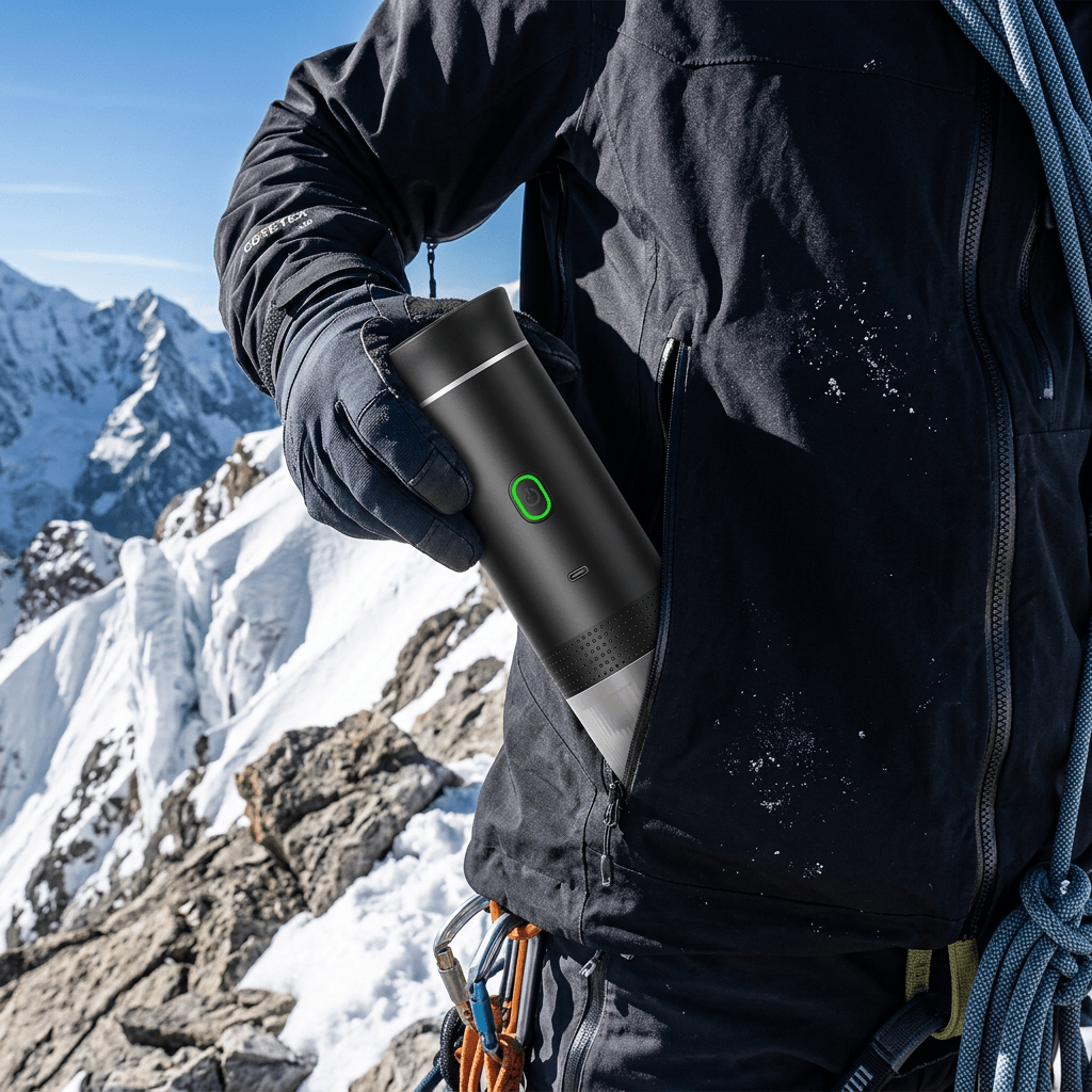 Portable espresso outdoors